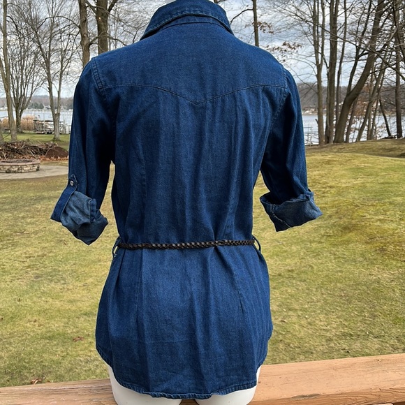 Denim snap-front shirt M-L - Picture 4 of 10